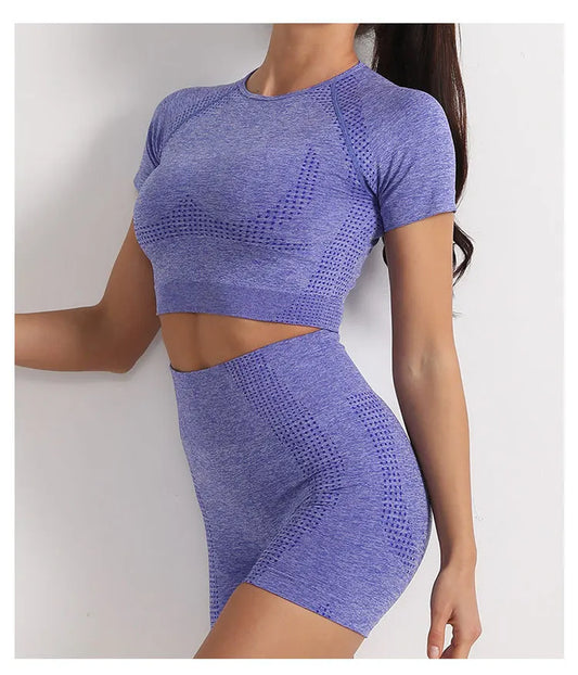 Sport Set Tracksuit Women Fitness Gym Clothing Seamless Yoga Suit Long Sleeve Running Tights Leggings Workout Outfit Sportwear